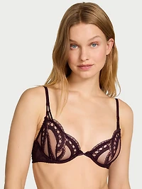 Geo Daisy Lace Unlined Low-Cut Demi Bra