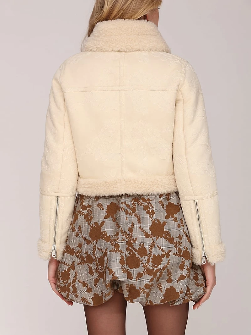 Cropped Shearling Jacket