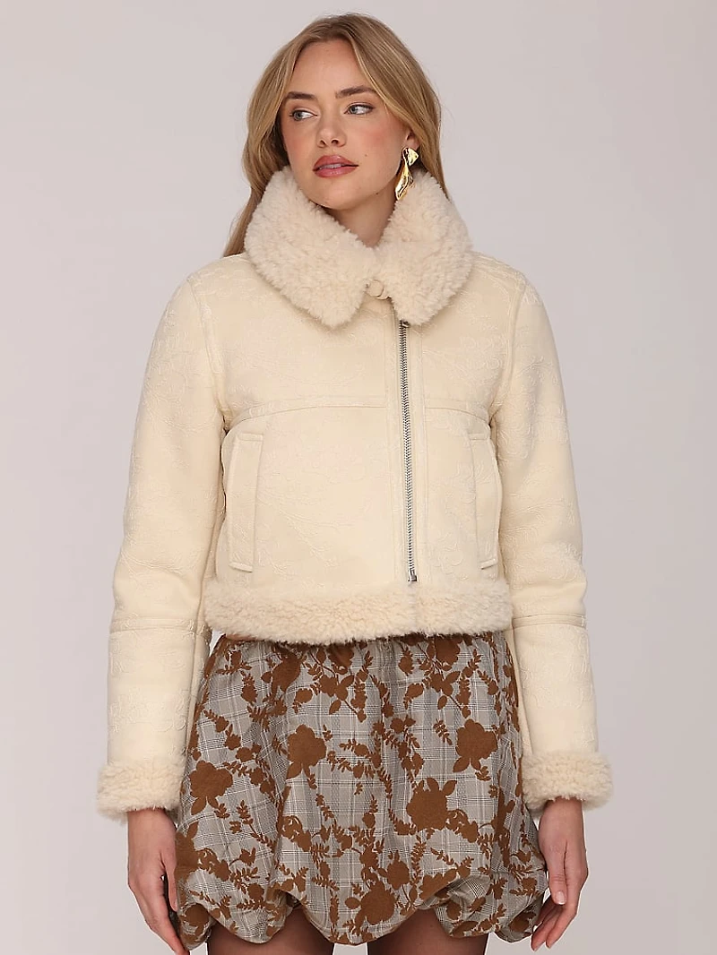 Cropped Shearling Jacket