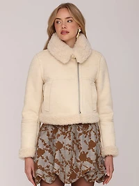 Cropped Shearling Jacket