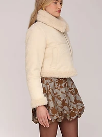 Cropped Shearling Jacket