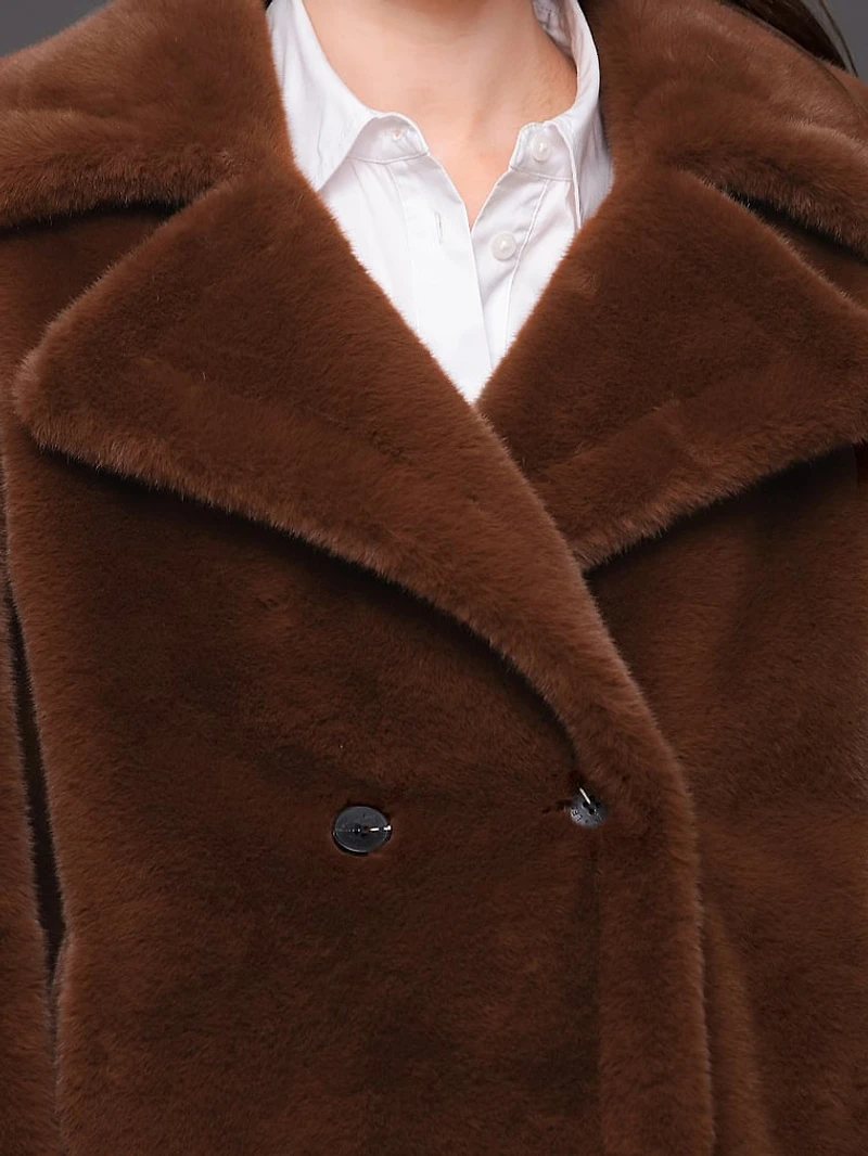 Cropped Teddy Coat