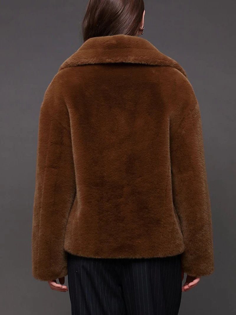 Cropped Teddy Coat