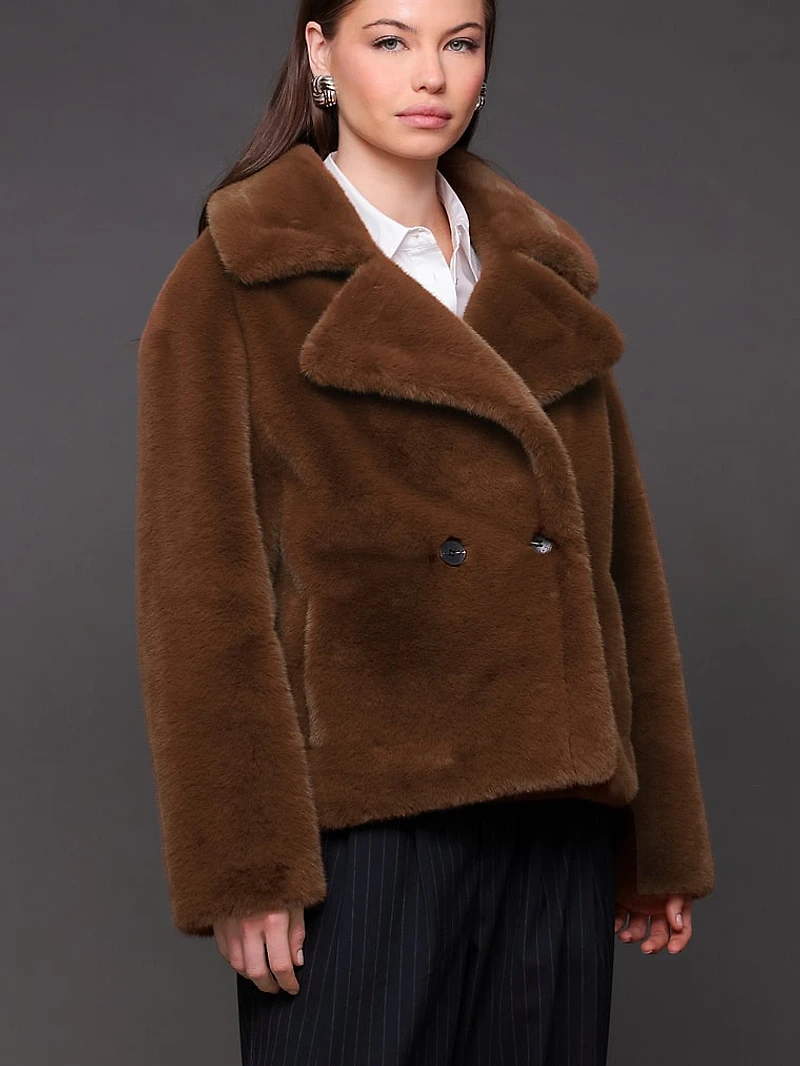 Cropped Teddy Coat