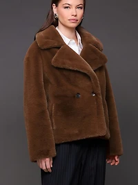 Cropped Teddy Coat