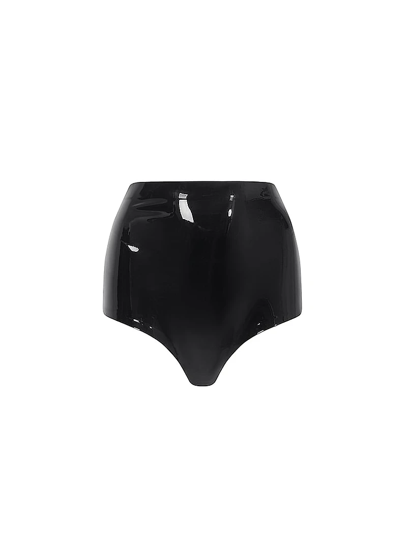 Latex High-Waist Hot Pant