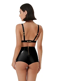 Latex High-Waist Hot Pant