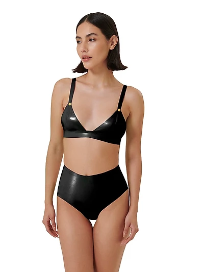 Latex High-Waist Hot Pant