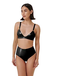 Latex High-Waist Hot Pant