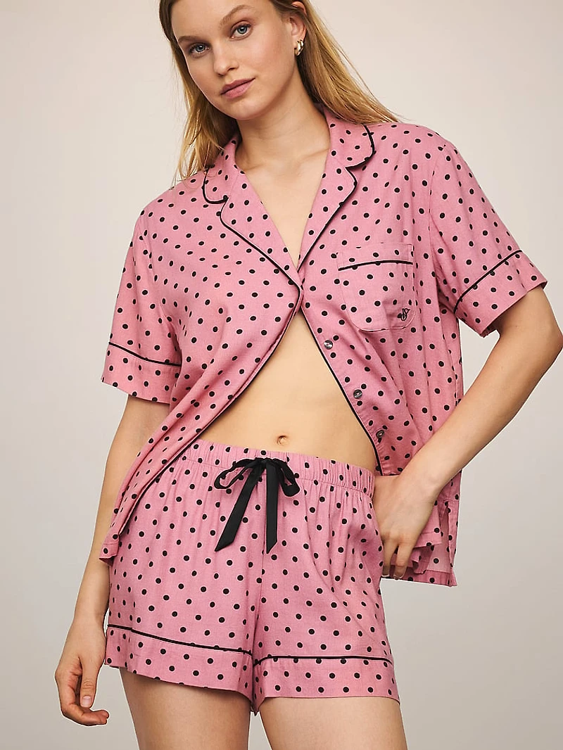 Flannel Short Pajama Set
