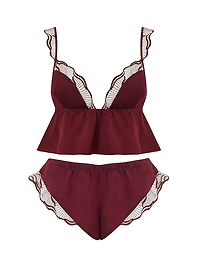 Marabel Luxury Satin Cami and Short Set