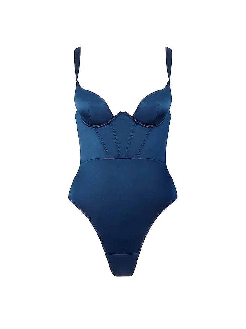 Verona Luxury Satin Wired Push-up Bodysuit
