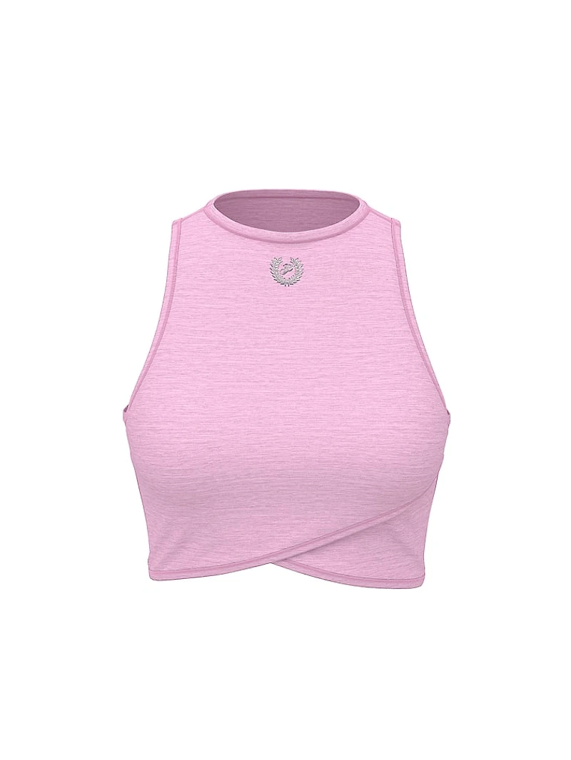 Relay High-Neck Crossover Sports Bra