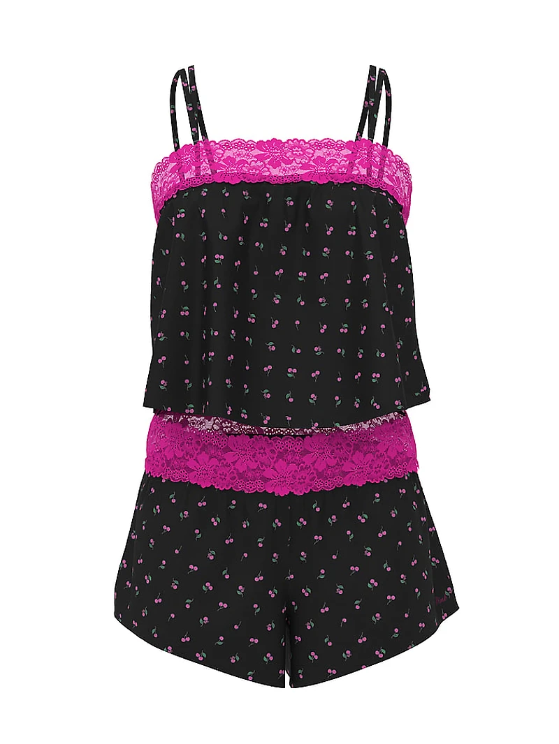 Wink Lace-Trim Cami & Shorts Set