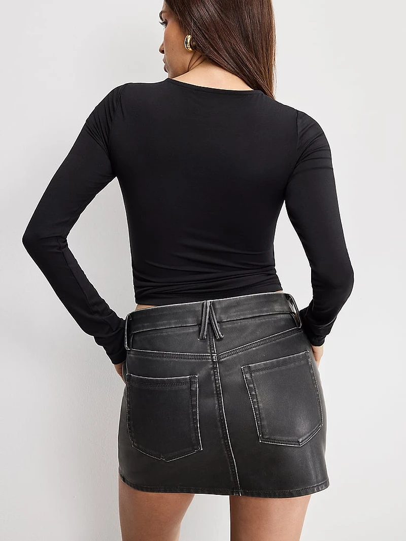 Jersey U-Wire Long-Sleeve Top