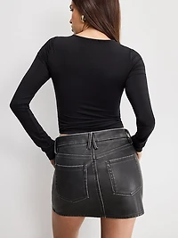 Jersey U-Wire Long-Sleeve Top