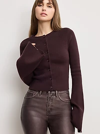Bell Sleeve Knit Cardigan