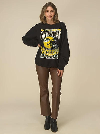 Packers Helmet Crew Fleece Sweatshirt