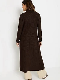 Cable Knit Long Cardigan