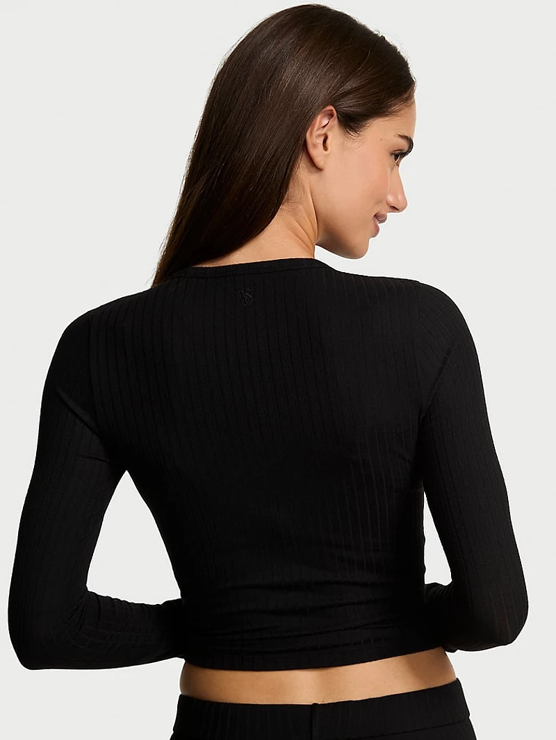 Modal Wide-Rib Lounge Cardigan
