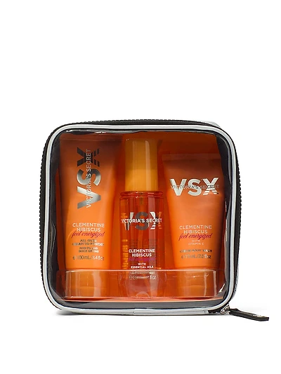 Clementine Hibiscus Feel Energized Travel Set