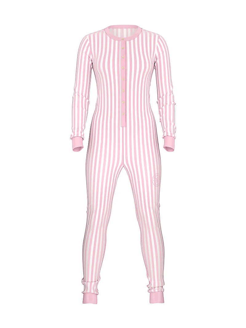 Thermal Henley Long Onesie