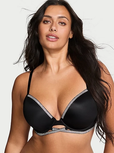 Shine Strap Smooth Push-Up Bra