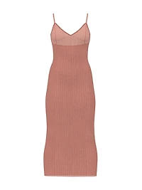 Sheer Knit Triangle Midi Dress