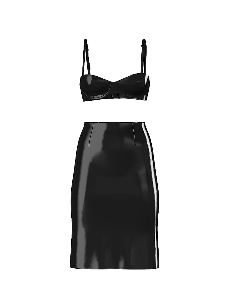 Lacquer Balconette Bra & Pencil Skirt Set