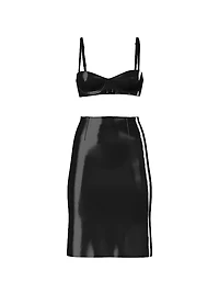 Lacquer Balconette Bra & Pencil Skirt Set