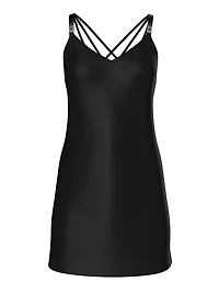 Scattered Shine Strap Satin Strappy-Back Slip
