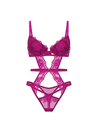 Rose Lace Lightly Lined Strappy Teddy
