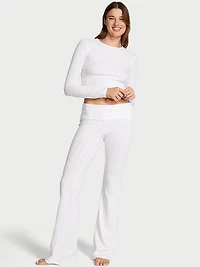Heart Pointelle Long-Sleeve Top & Pants Set