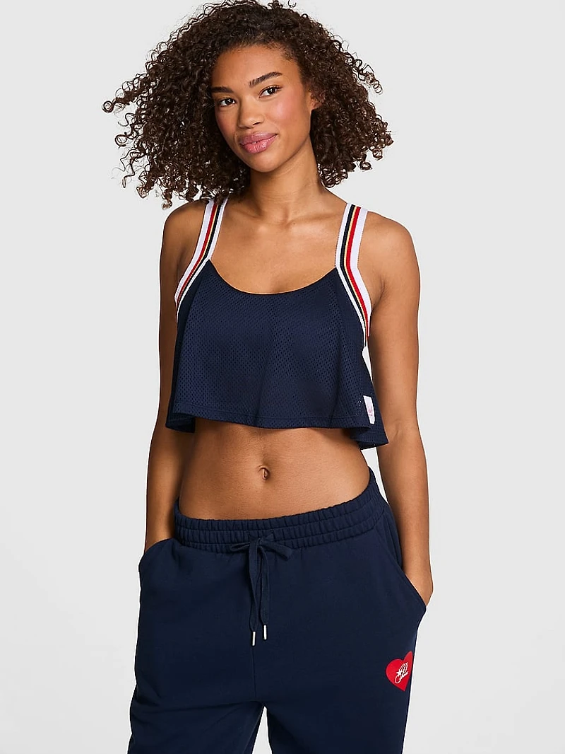 Mesh Flowy Cropped Tank