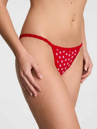Wink Lace-Trim String Bikini Panty