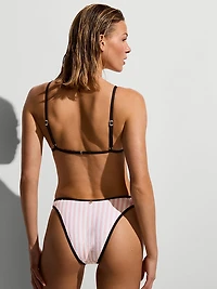 Heritage Stripe Sequin Triangle Bikini Top