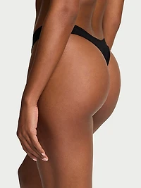 Stretch Cotton High-Leg Scoop Thong Panty