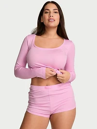 SoSoft™ Modal Ribbed Scoop Long-Sleeve Shortie Set