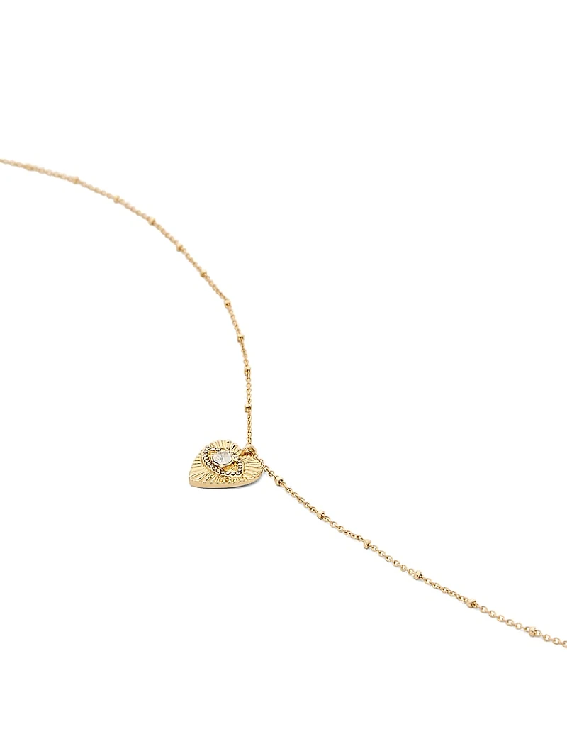 All Seeing Eye Heart Charm Necklace