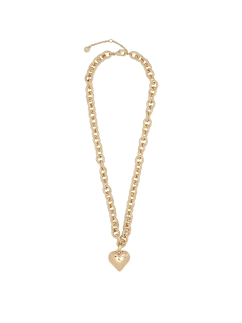 Puffed Heart Pendant Necklace