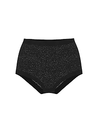 No-Show Leopard Lace High-Waist Thong Panty