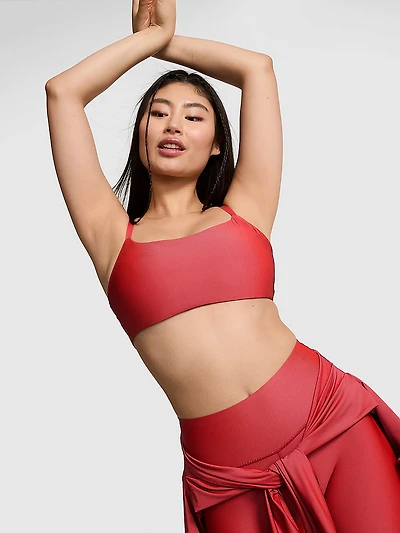 Iridescent Square-Neck Sports Bra