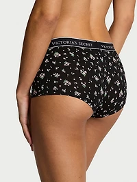 Logo Cotton Shine Patch Boyshort Panty