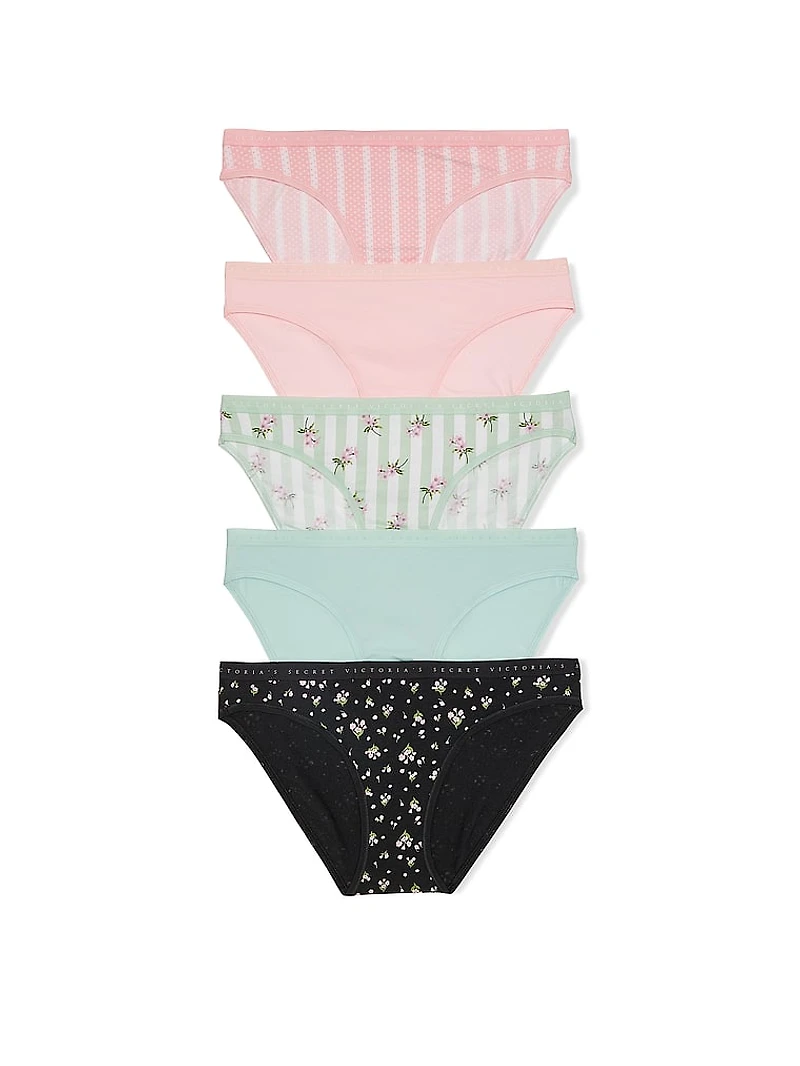 5-Pack Stretch Cotton Bikini Panties