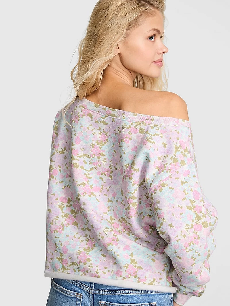 Campus Fleece™ Rib Off-The-Shoulder Sweatshirt