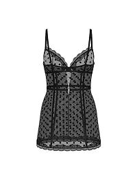 Tease Sheer Dot Cupped Mini Slip