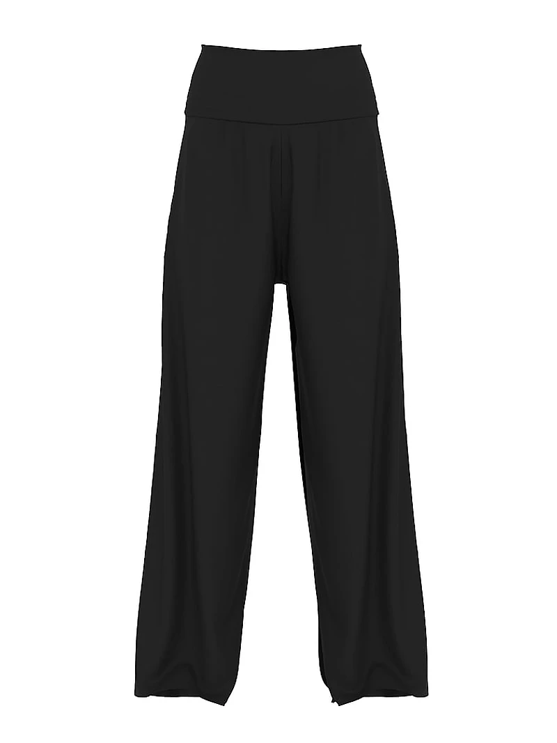 All-Day Cotton™ Foldover Wide-Leg Pants