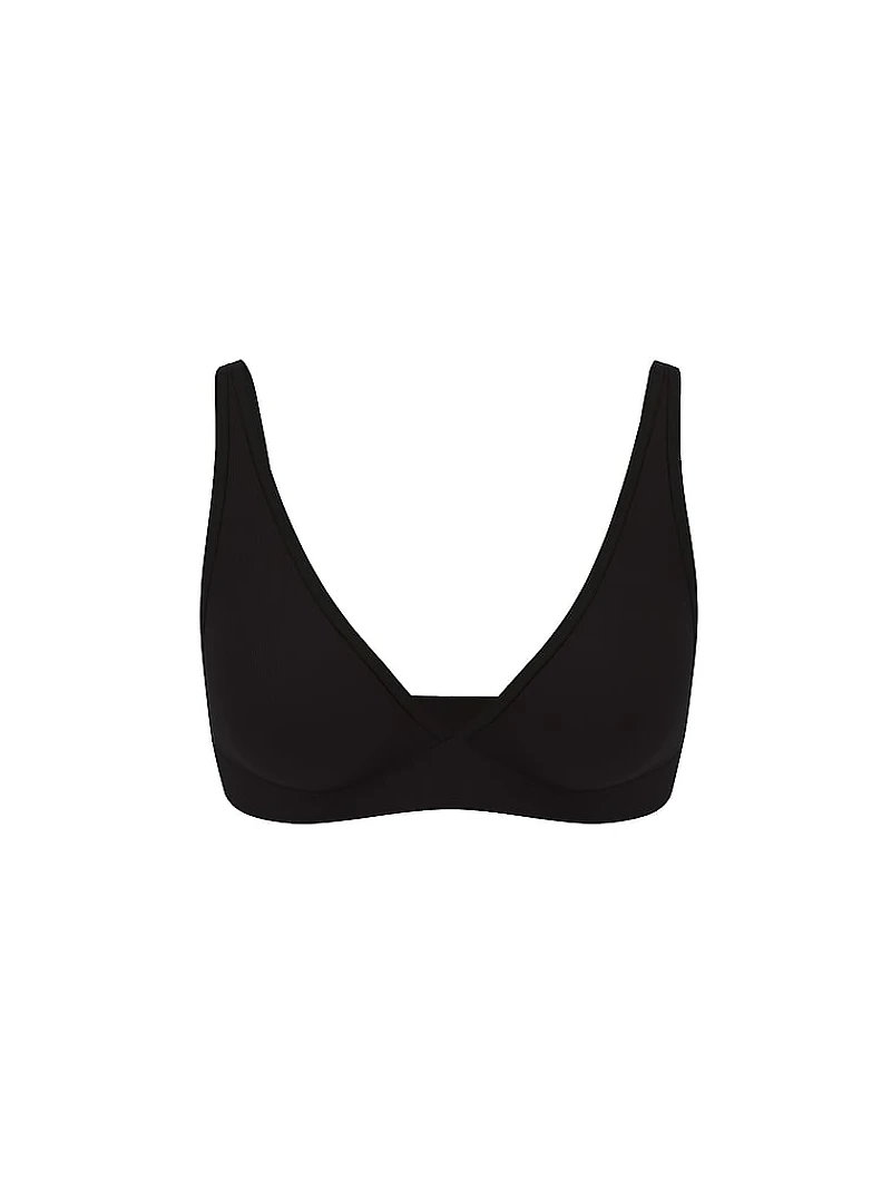 Cotton Dorm Plunge Bralette
