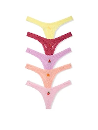 5-Pack Lacie Fruity Ultra-Mini Scoop Thong Panties