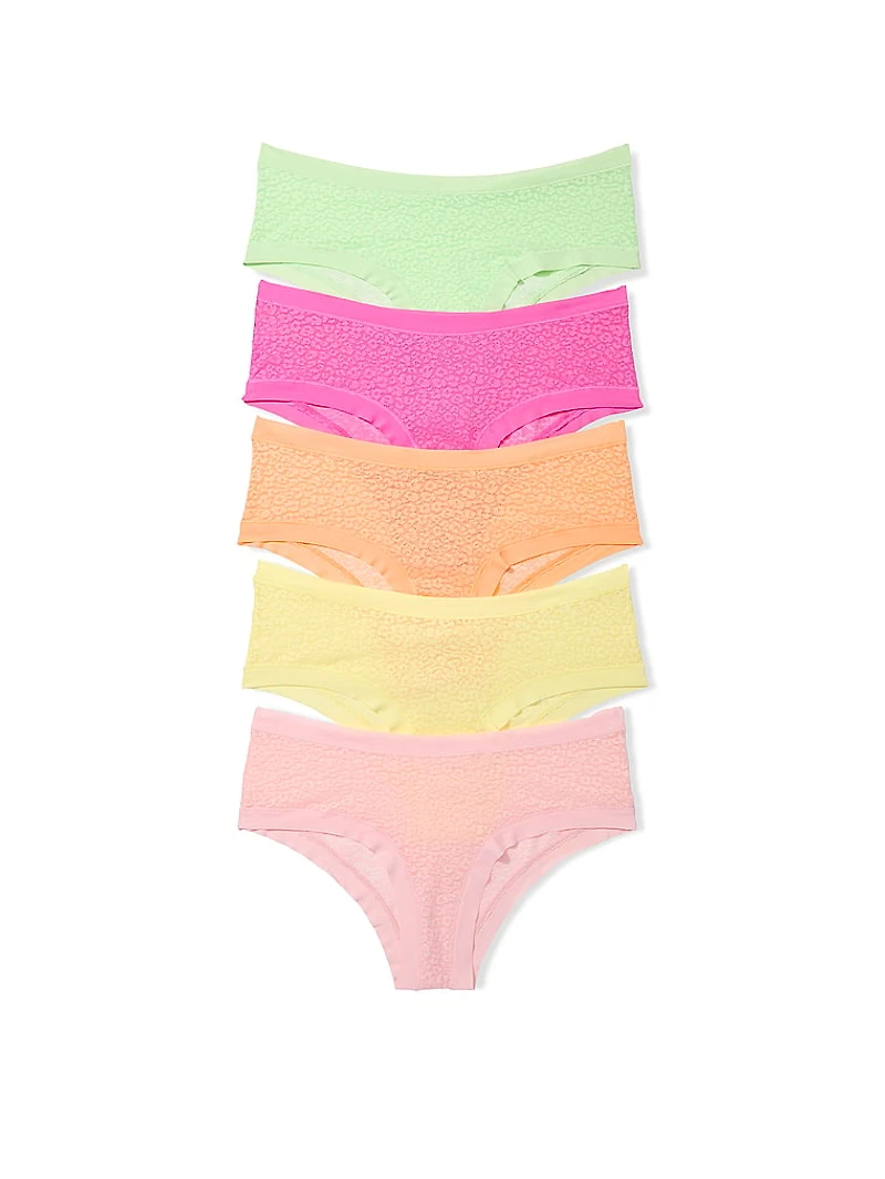 5-Pack No-Show Butterfly Lace Cheeky Panties
